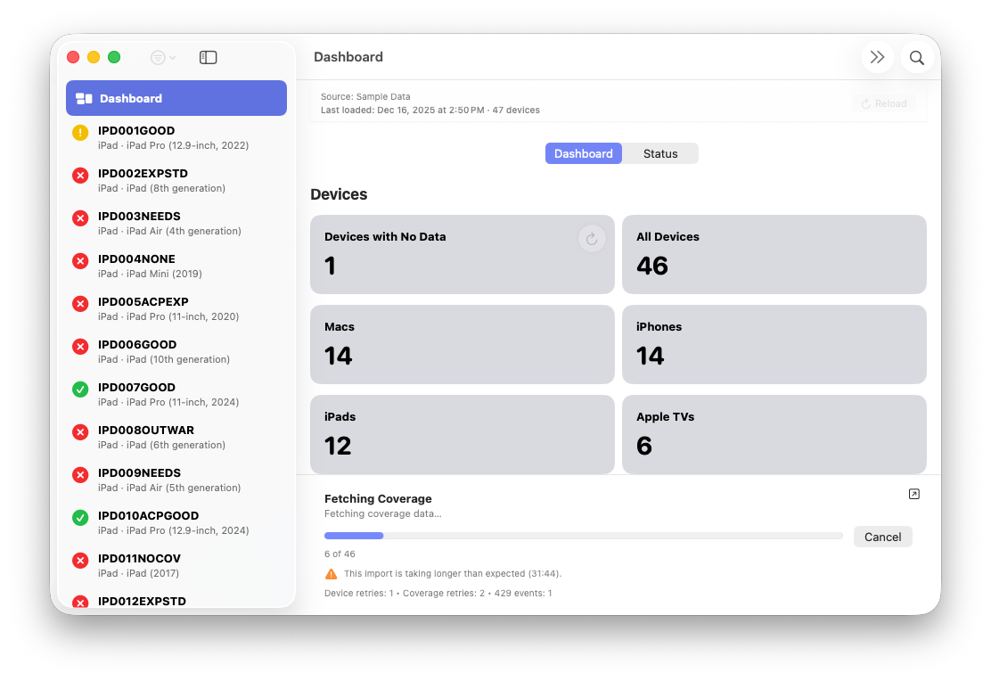 ABM Warranty Screenshot
