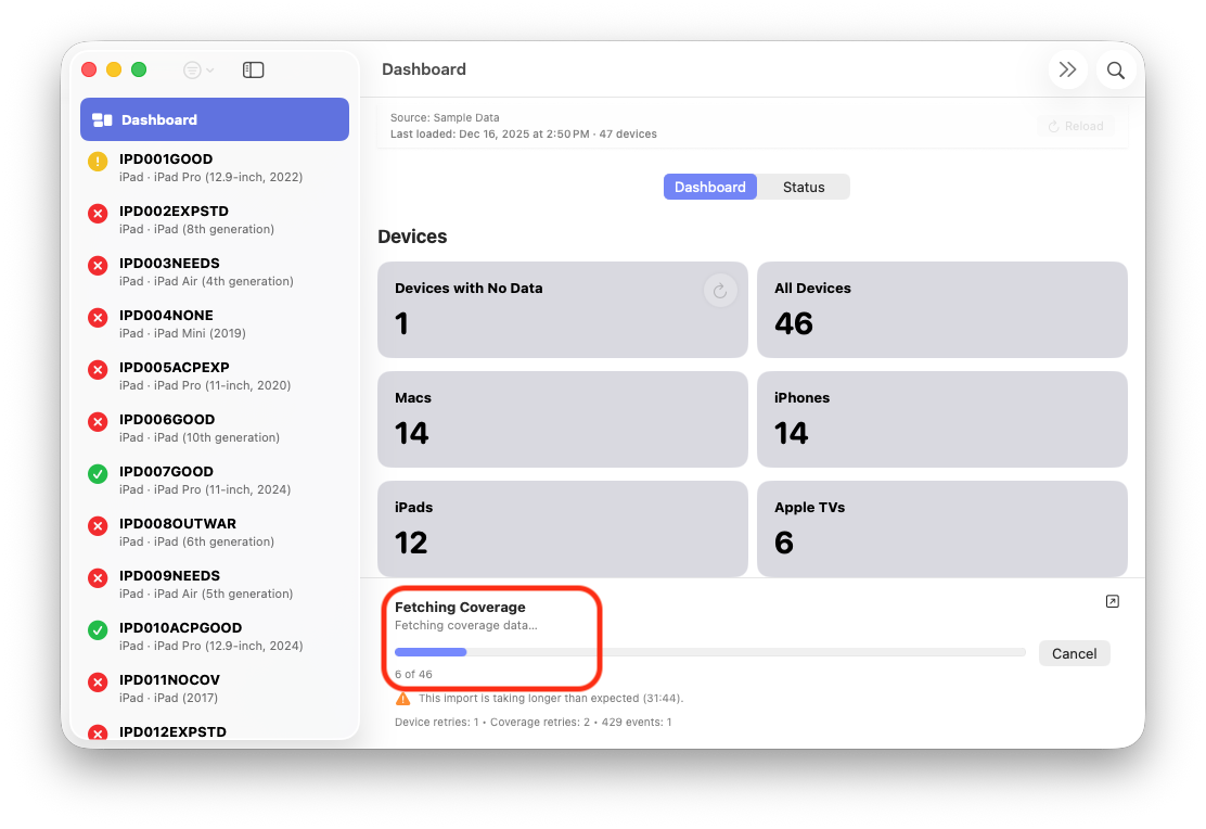 ABM Warranty Screenshot