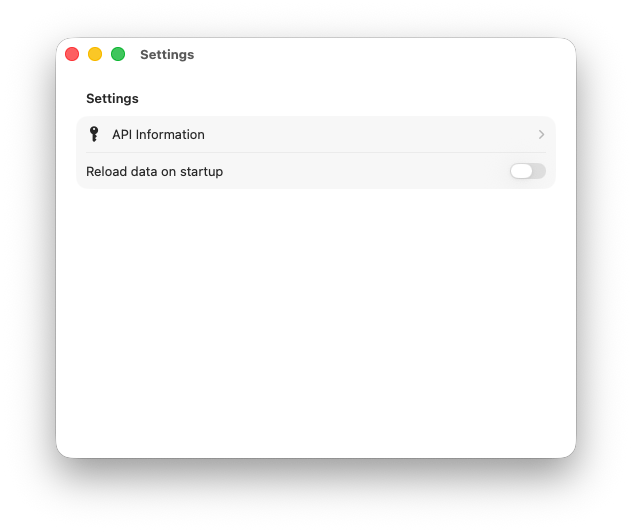 Credentials setup panel in ABM Warranty